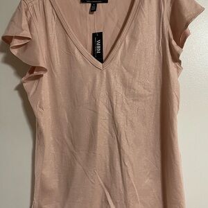 WHBM Women's Pink V-Neck Top NWT size M